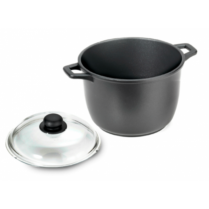Oala adanca ANTIK ARS 24xh17cm, 6l, aluminiu, strat antiaderent cu capac 