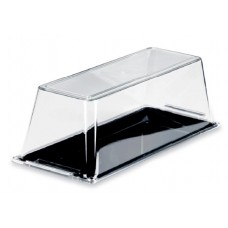 Set display bufet RAKI, platou negru cu capac transparent, 34x14xh11,5cm