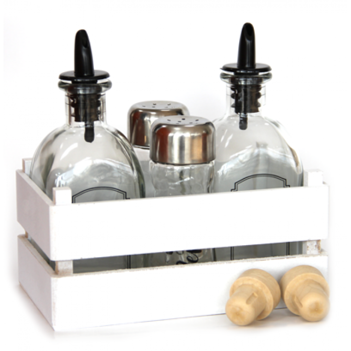 Oliviera RAKI 5 piese cu suport ladita alb MN0154332