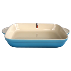 Tava ceramica pentru copt 31x19x5cm dreptunghiulara albastra EXQUISE COLORS