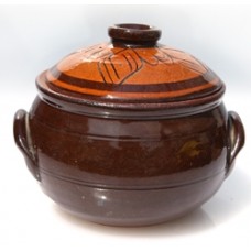 Oala ceramica,lut 550ml gravata cu manere