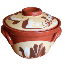 Oala ceramica,lut CAMBANCA 500ml cu decor