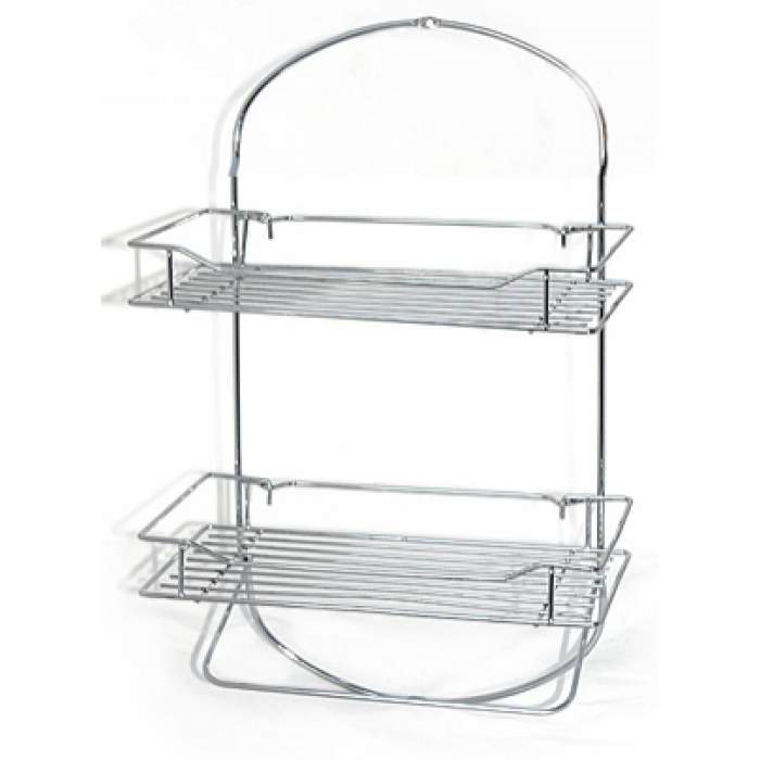 Etajera cromata baie 2 nivele MN016523