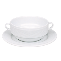 Bol cu 2 toarte din portelan 380cc fara farfurie suport Colectia SATURN MN017630