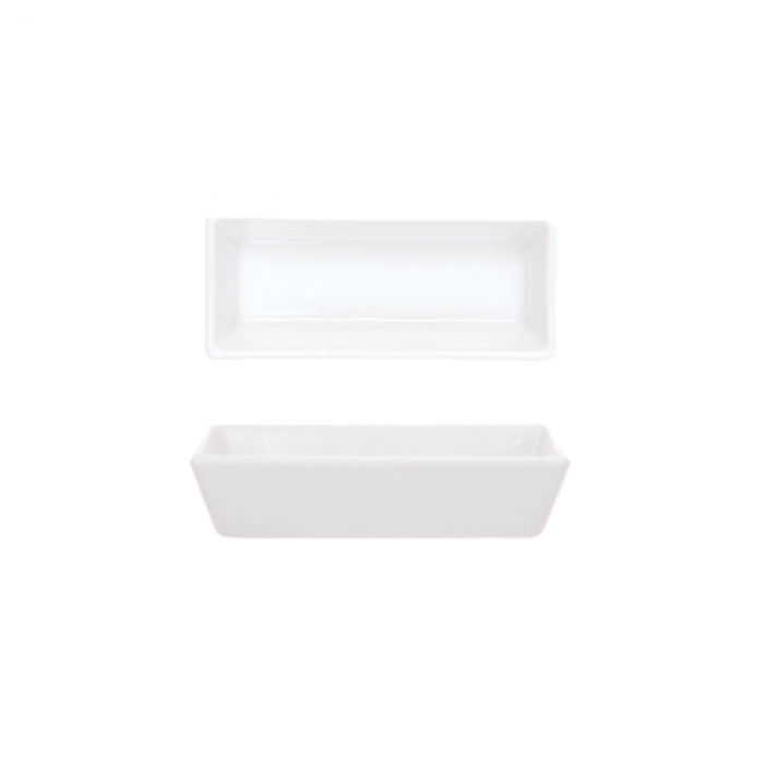 Platou dreptunghiular adanc din portelan 20x10cm colectia MERID MN0177104