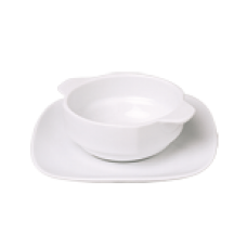 Bol cu farfurie suport din portelan 350cc Colectia MARS MN018062