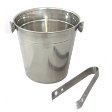 Vas inox pentru cuburi gheata RAKI D12cm cu cleste