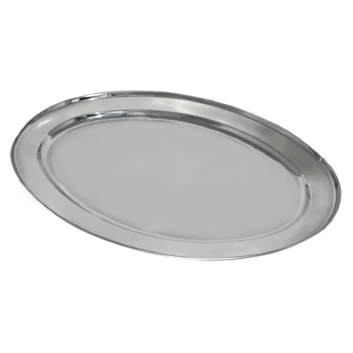 Platou servire tava inox ovala 50cm