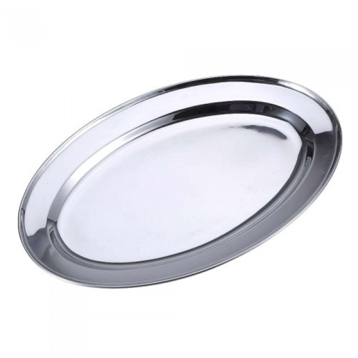 Platou servire tava inox ovala 65cm