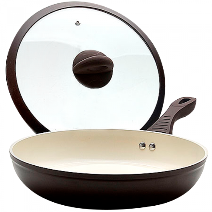 Tigaie cu capac MAYER & BOCH, D26xh5,5cm, aluminiu cu invelis ceramic antiaderent, inductie