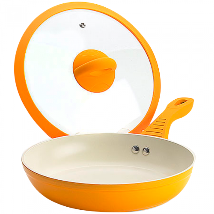 Tigaie cu capac MAYER & BOCH, D22xh5cm, aluminiu cu invelis ceramic antiaderent, inductie