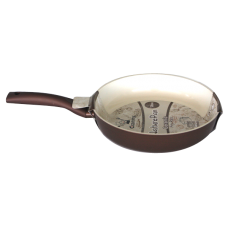 Tigaie 24cm GRAMMY neaderenta acoperita strat ceramic culoare tabacco