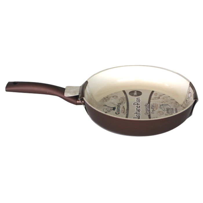 Tigaie GRAMMY 26cm de culoare tabacco,acoperita cu un strat ceramic,neaderent