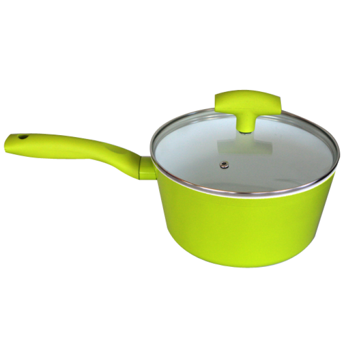 Cratita GRAMMY 20cm de culoare verde,acoperita cu un strat ceramic,neaderent