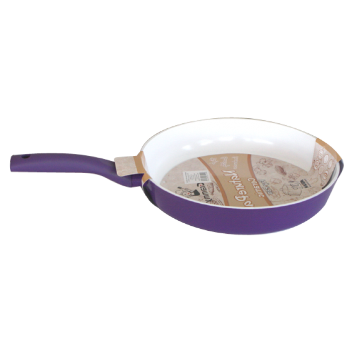 Tigaie GRAMMY 26cm de culoare mov,acoperita cu un strat ceramic,neaderent
