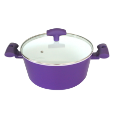 Oala GRAMMY 24cm acoperita cu un strat ceramic,neaderenta de culoare mov