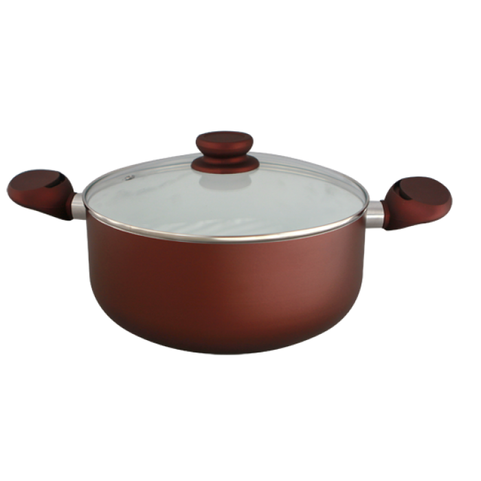 Oala TANGO cu invelis ceramic antiaderent 24x10cm maro