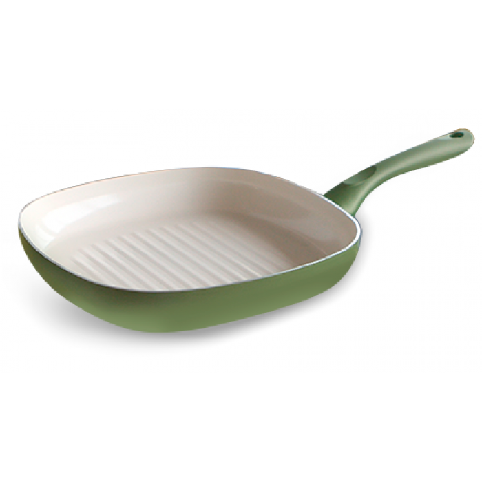 Tigaie grill TANGO 26x26cm strat ceramic non-aderent, verde