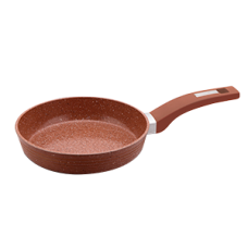 Tigaie inductie CULINARO ECO 24cm, aluminiu cu strat ceramic antiaderent marmorat, caramizie