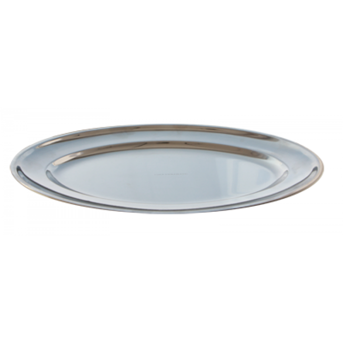 Platou servire tava inox ovala 25x37cm