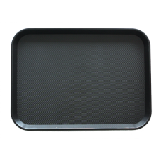 Tava servire dreptunghiulara RAKI, 41,5x30xh2cm, plastic, suprafata antialunecare, neagra