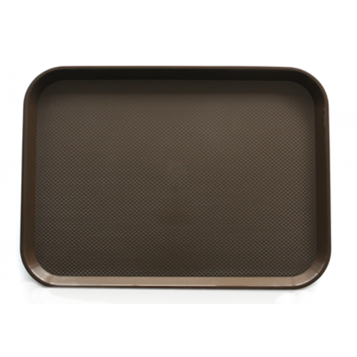 Tava servire dreptunghiulara RAKI, 45,5x30xh2cm, plastic, suprafata antialunecare, maro