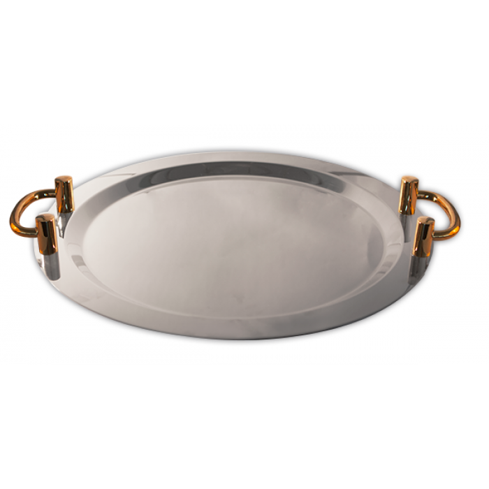 Platou servire tava inox ovala 50cm de lux