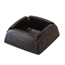 Scrumiera patrata melamina neagra RAKI 9,5x9,5cm