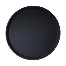 Tava servire ospatar rotunda RAKI, D35cm, suprafata cauciucata anti-alunecare, neagra