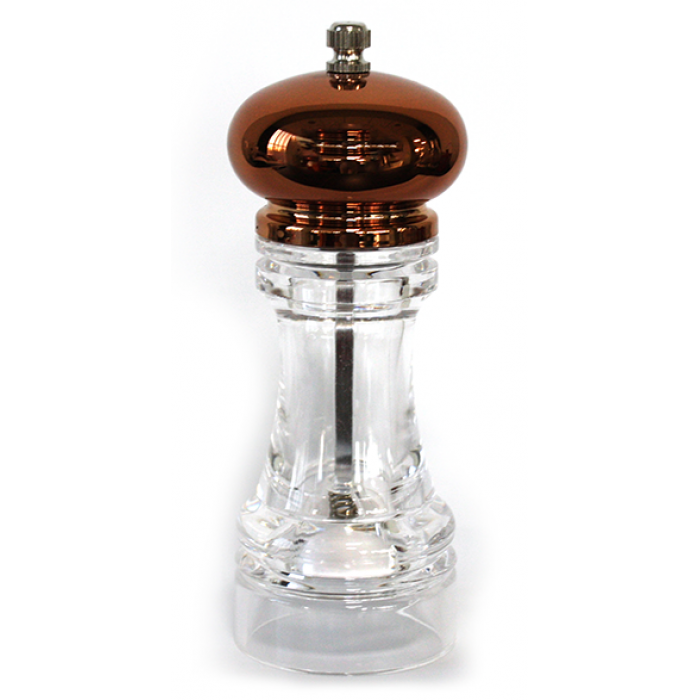 Rasnita condimente acrilica cu capac bronz RAKI, 15cm