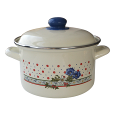 Oala emailata cu capac RAKI Bluie 20cm 3,75lt
