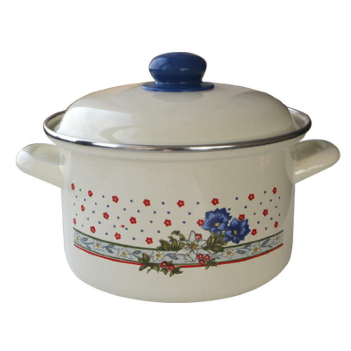 Oala emailata cu capac RAKI Bluie 24cm 6,3lt