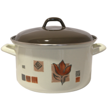 Oala emailata cu capac RAKI Rustica 22cm 4,9lt