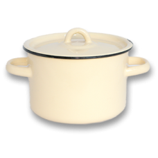 Oala emailata ruseasca 7l, D25cm, RAKI, cu capac emailat