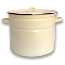 Oala emailata ruseasca 9l, D25cm, RAKI, cu capac emailat