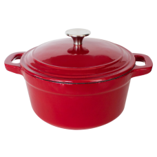 Oala fonta rotunda cu capac 23,5cm MN014789