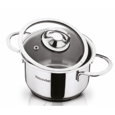 Oala inox cu capac sticla termorezistenta 14cm MN0189279