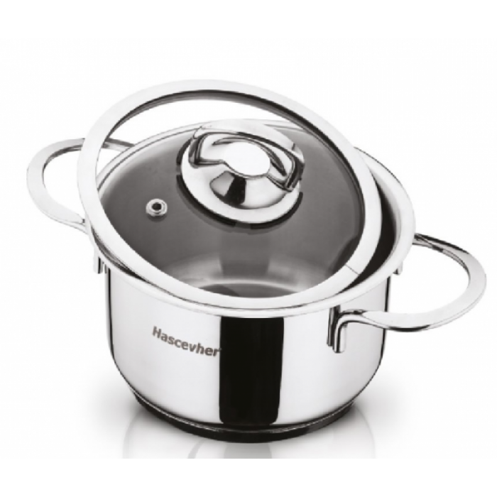 Oala inox cu capac sticla termorezistenta 14cm MN0189279 Oala inox cu capac sticla termorezistenta 14cm MN0189279