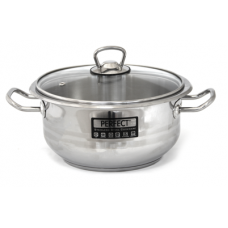 HASCEVHER PERFECT GASTRO Oala inox cu capac sticla 22x12cm 4 litri inductie