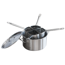 Oala inox profesionala pentru fiert paste cu 4 cosuri 28x17cm