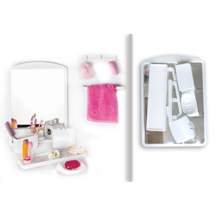 Oglinda baie set 7 piese alb MN0137121