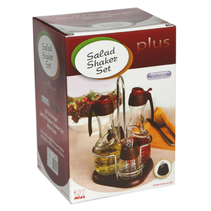 Oliviera 4 piese cu suport lemn MN015468 culoare cafea