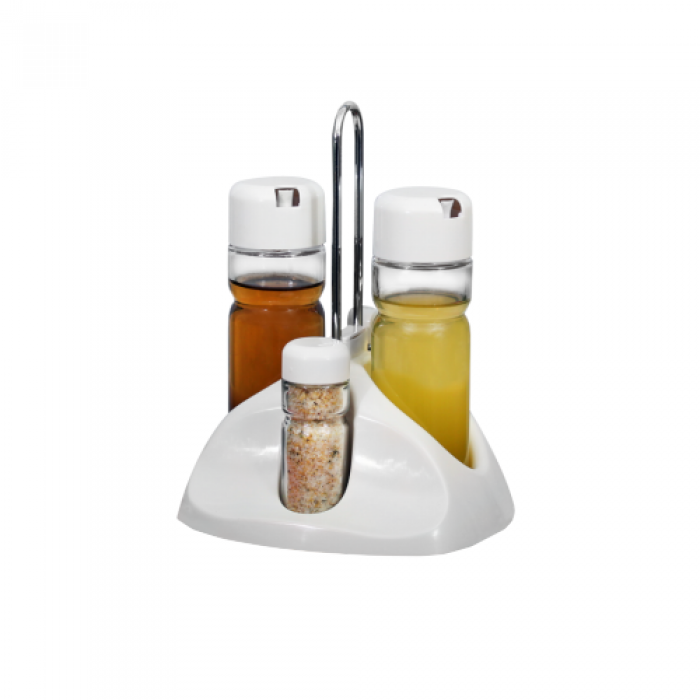 Oliviera 4 piese suport plastic culoare alba COLOR LINE MN010638