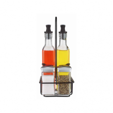 Oliviera 5 piese EasyLife cu suport metalic negru 250ml,110ml MN0132100