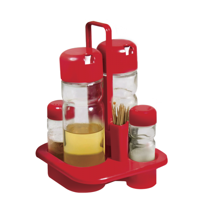 Oliviera 5 piese suport plastic culoare rosie N407 MN013292