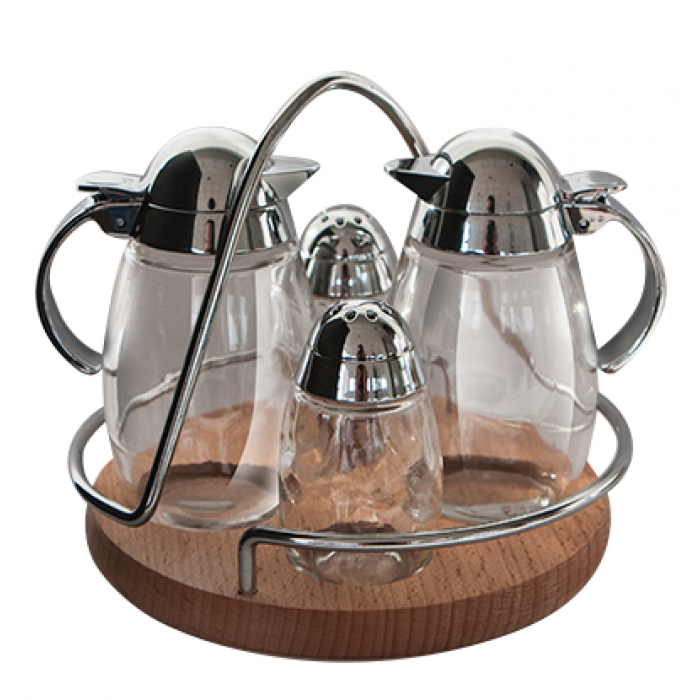 Oliviera GEMMY 4 piese cu suport lemn MN010611 NATURAL