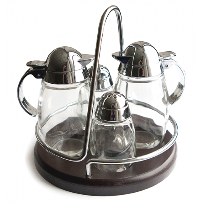 Oliviera GEMMY 4 piese cu suport lemn MN010617 VENGE