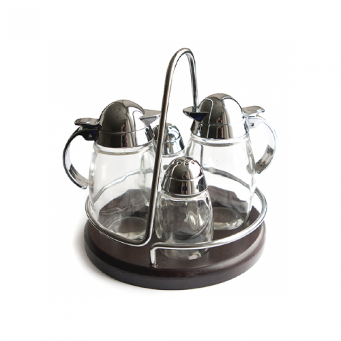 Oliviera GEMMY 4 piese cu suport lemn MN010617 VENGE