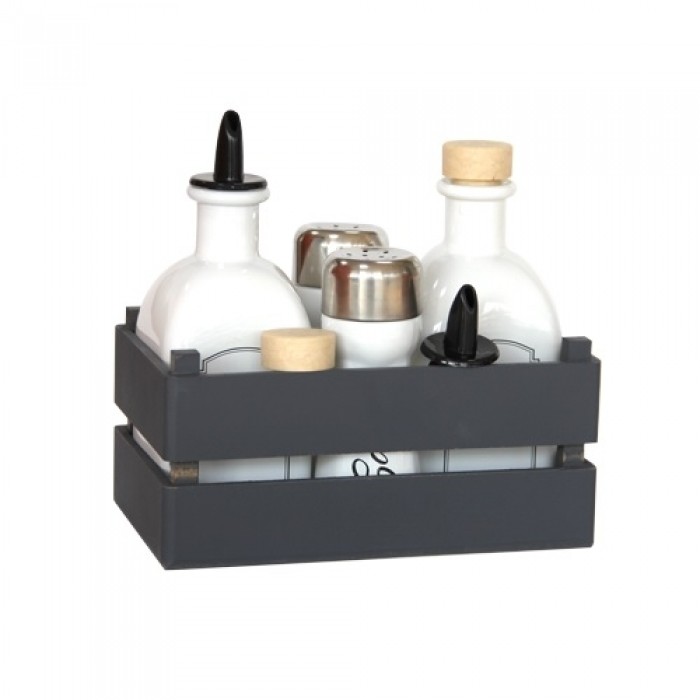 Oliviera RAKI 5 piese cu suport ladita gri MN0154333