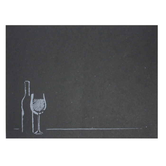 Pachet servetel,suport farfurii din hartie 30x40cm cu décor VIN culoare neagra set 250buc. MN012418